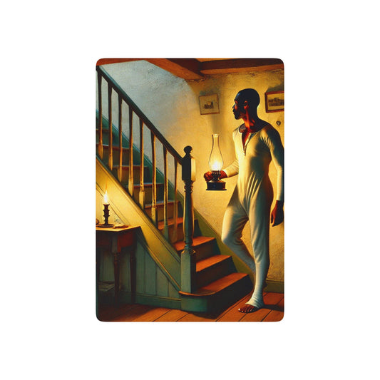 A striking tribute to African American LGBTQ+ history, this vintage-style poker deck captures resilience, identity, and quiet strength in a haunting, cinematic moment. Black Love