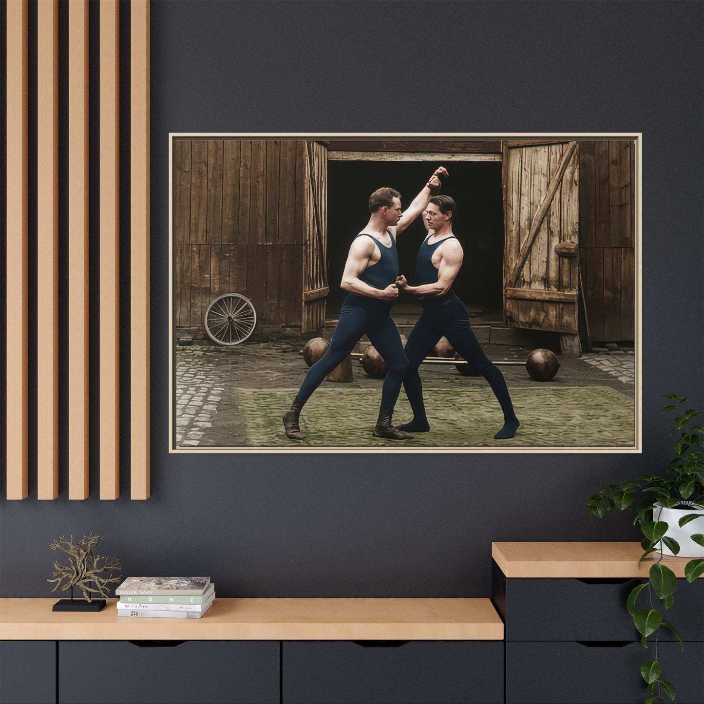 athlétisme 036 | Framed Vintage Photo - Matte Canvas