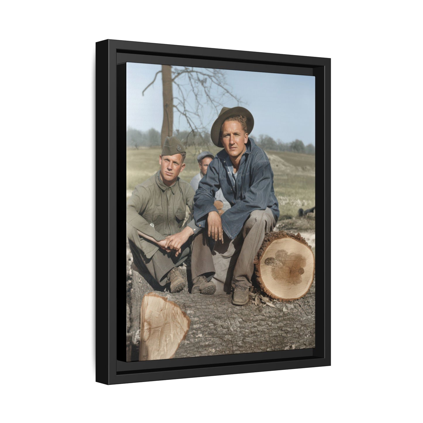 hommes 020 | Framed Vintage Photo - Matte Canvas