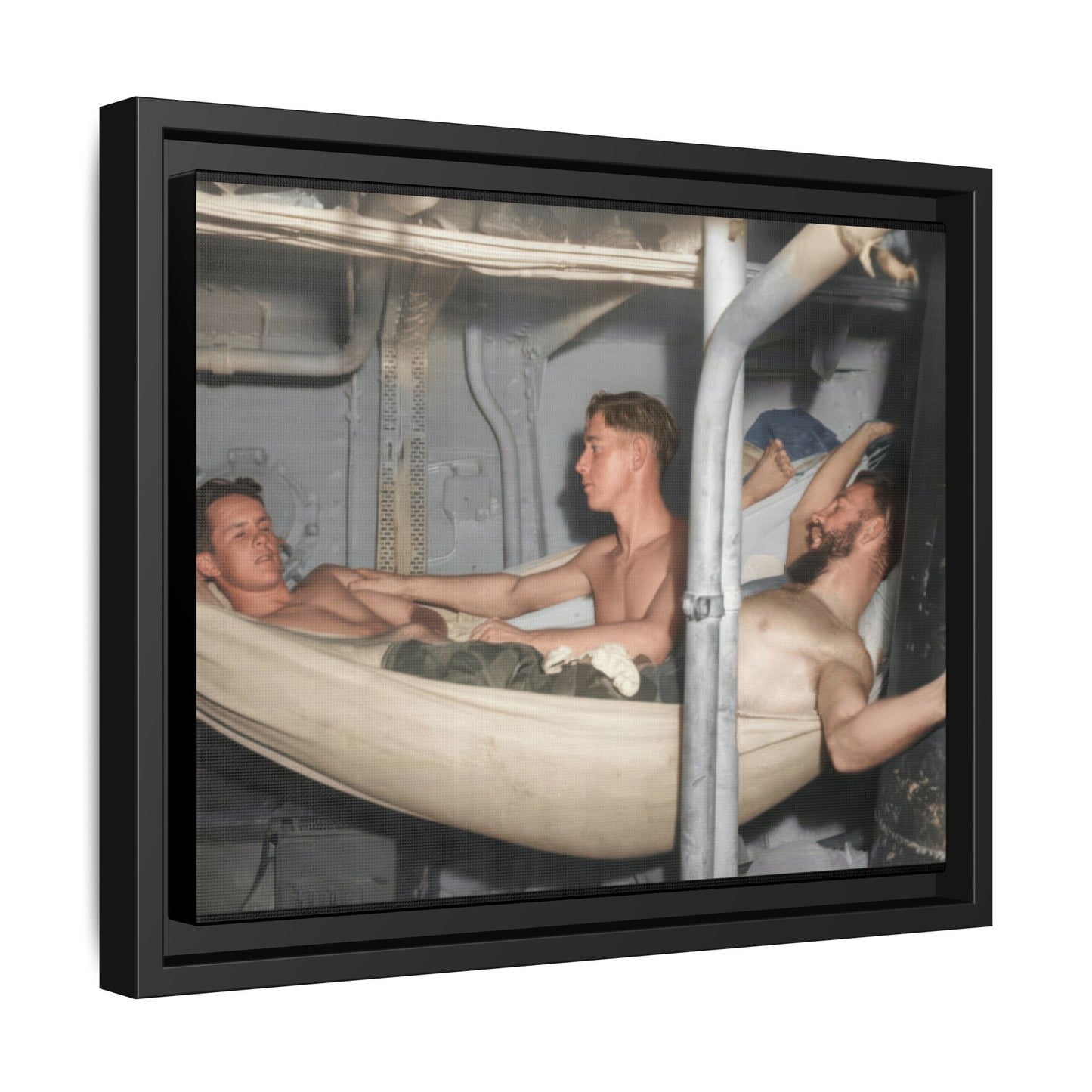 hommes 004 | Framed Vintage Photo - Matte Canvas