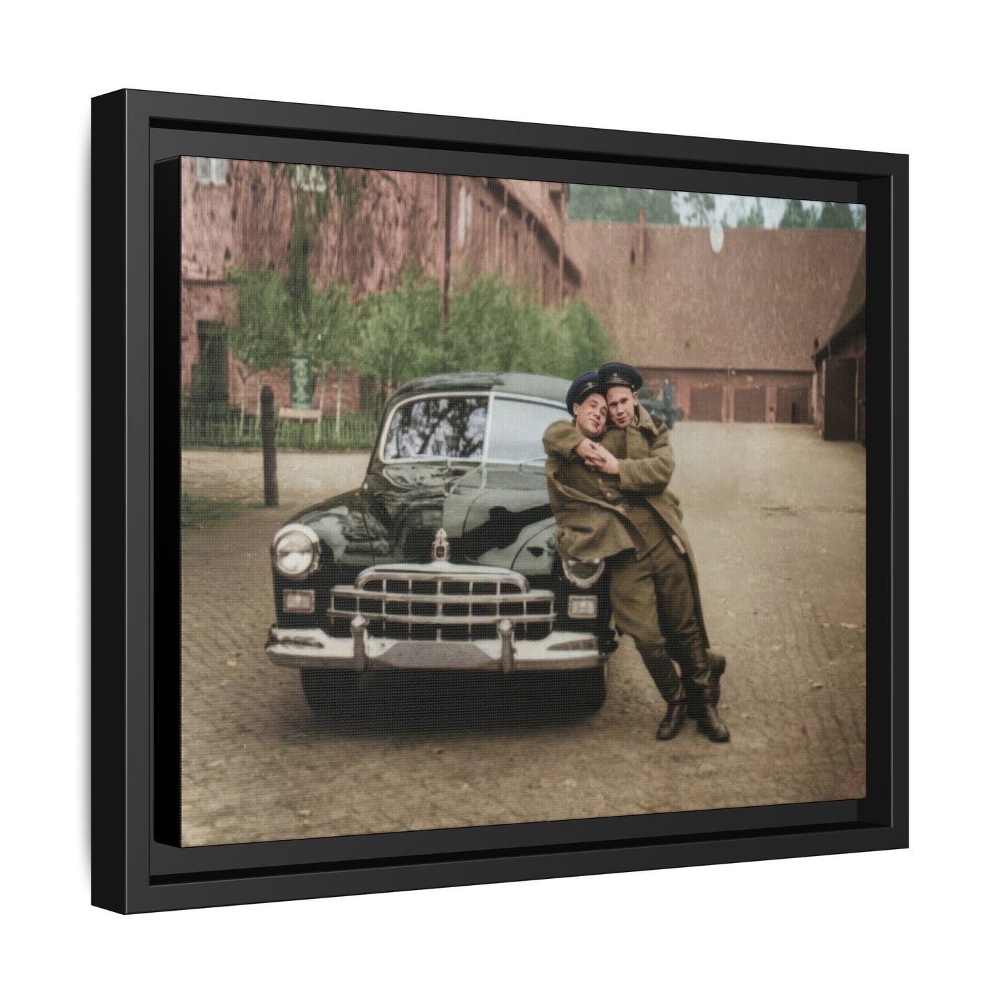 paire 015 | Framed Vintage Photo - Matte Canvas
