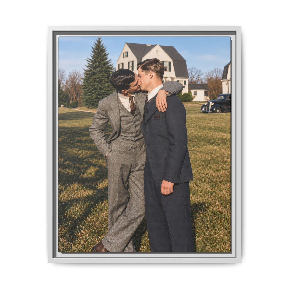 paire 005 | Framed Vintage Photo - Matte Canvas