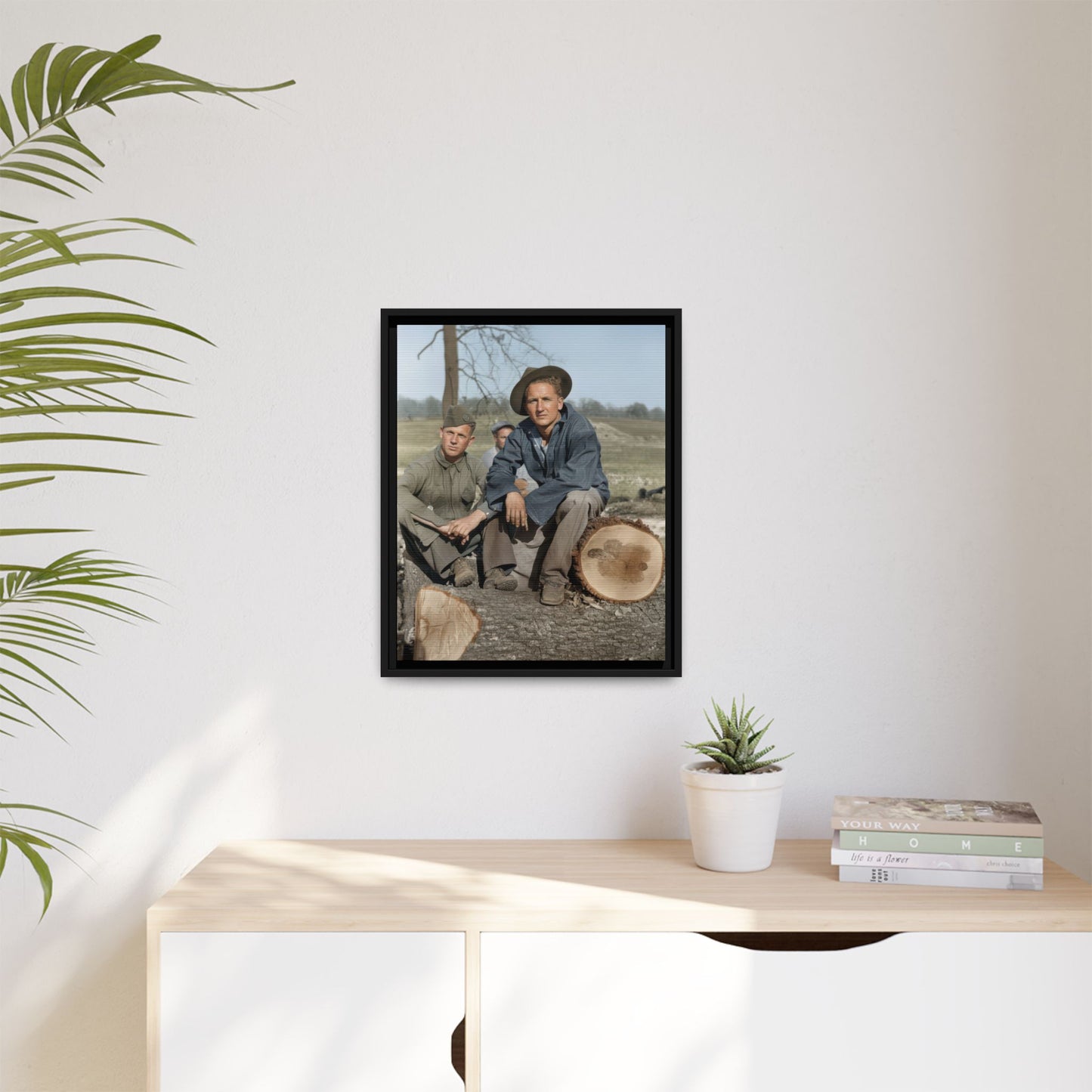 hommes 020 | Framed Vintage Photo - Matte Canvas