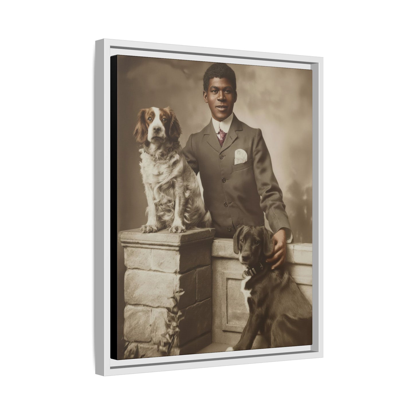celibataire 009 | Framed Vintage Photo - Matte Canvas
