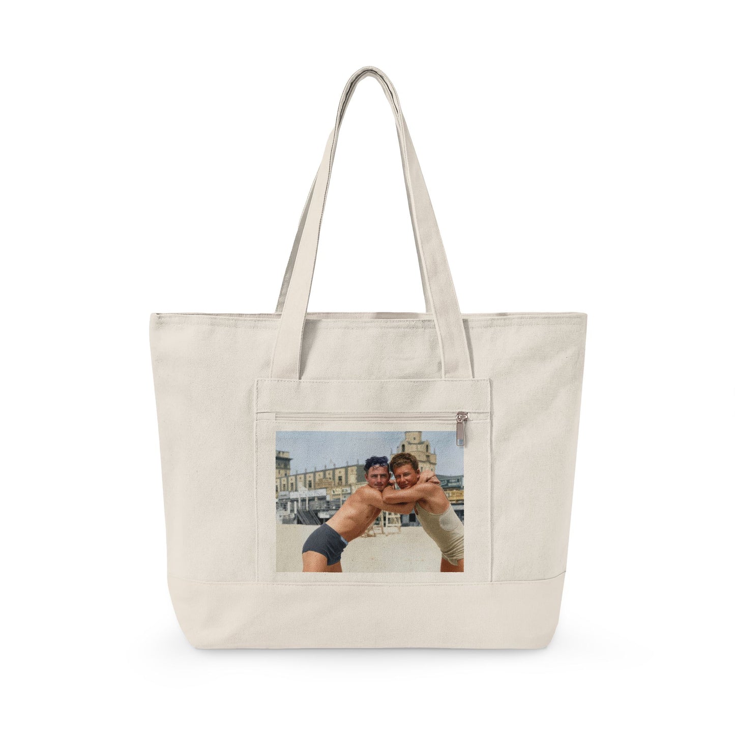 Beach Day Zippered Canvas Tote | nager 014