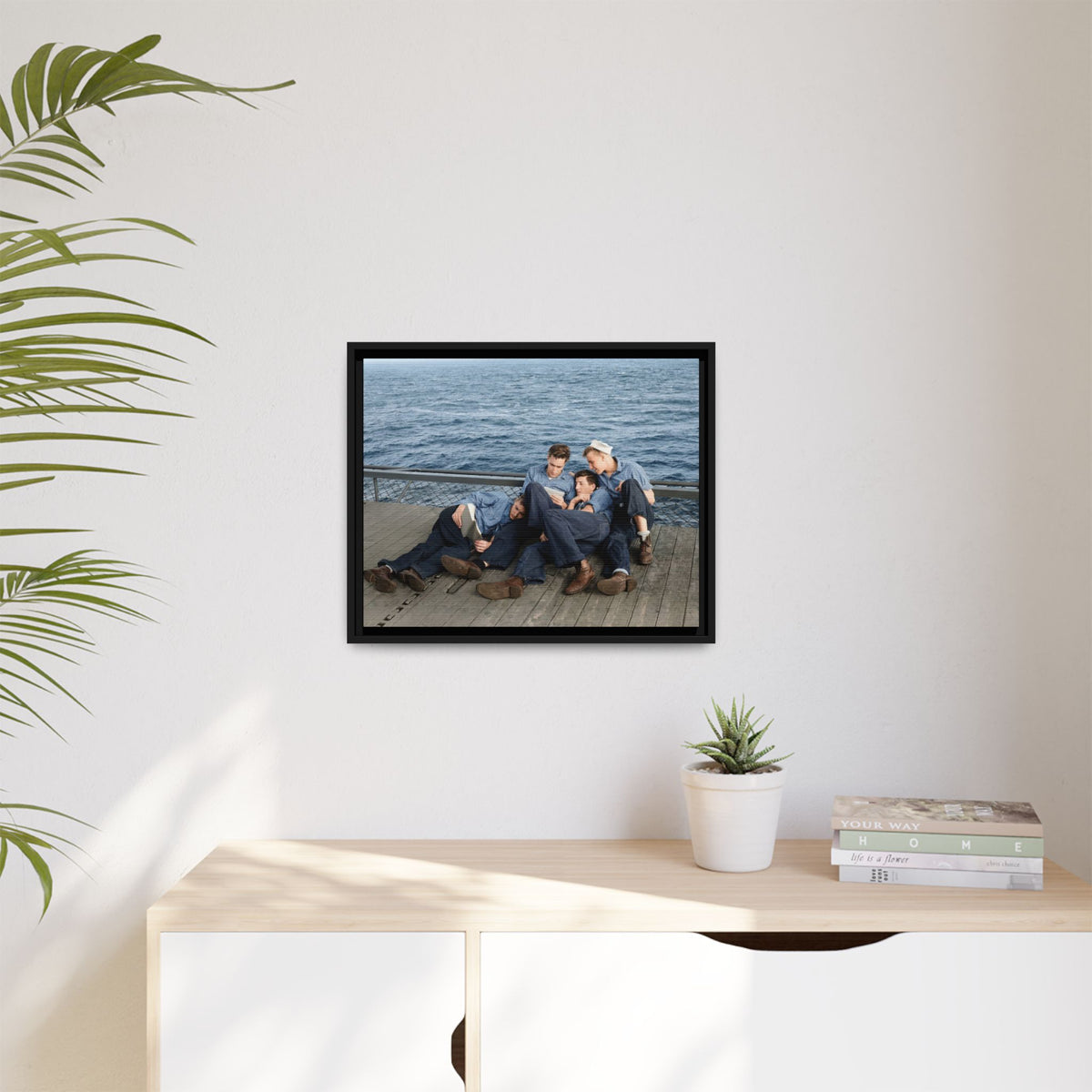 hommes 025 | Framed Vintage Photo - Matte Canvas