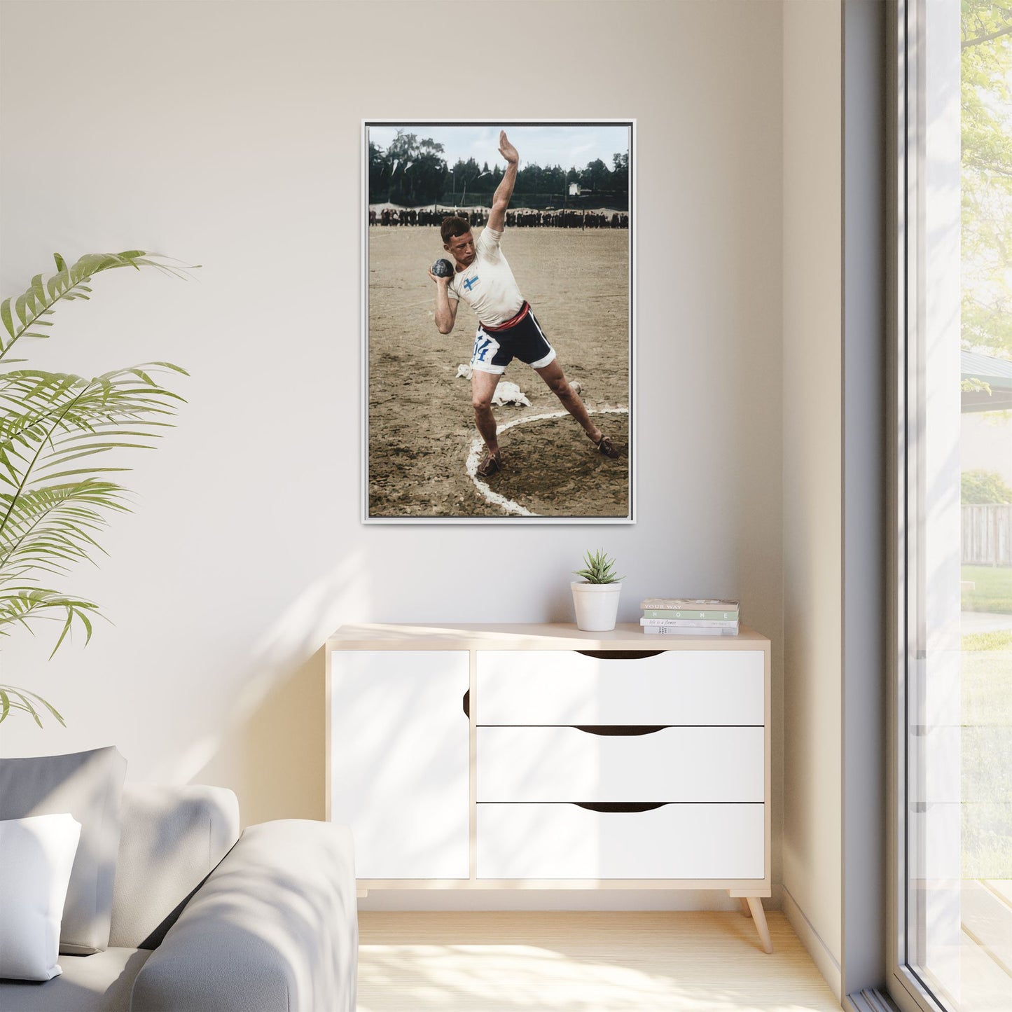 athlétisme 037 | Framed Vintage Photo - Matte Canvas