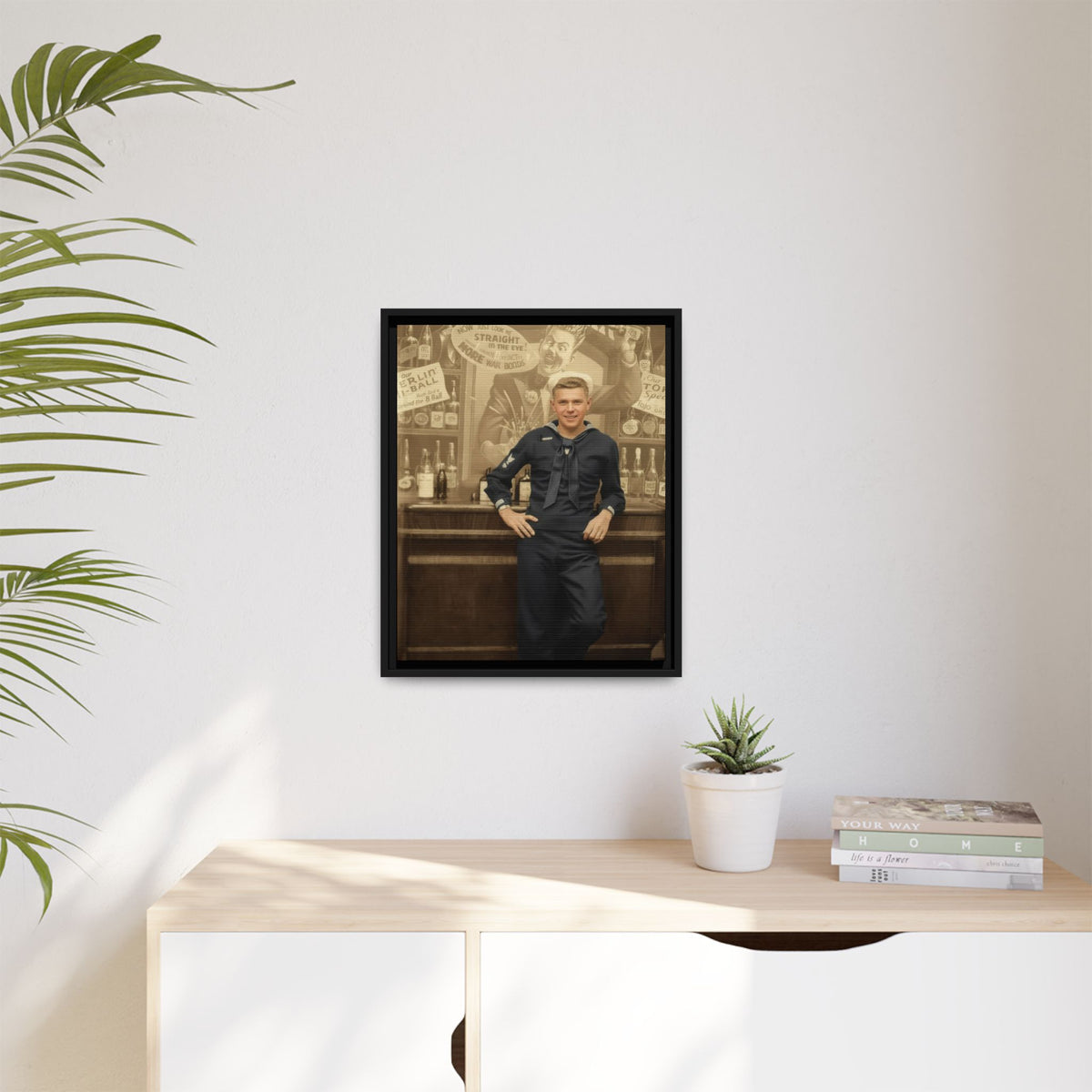 celibataire 006 | Framed Vintage Photo - Matte Canvas