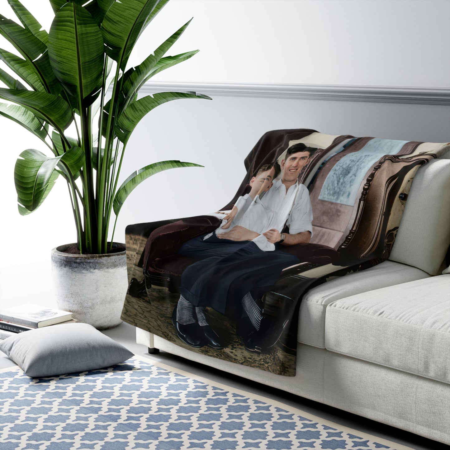 Heirloom Sherpa Blanket – paire 053 Premium fleece throw · 50x60, 60x80
