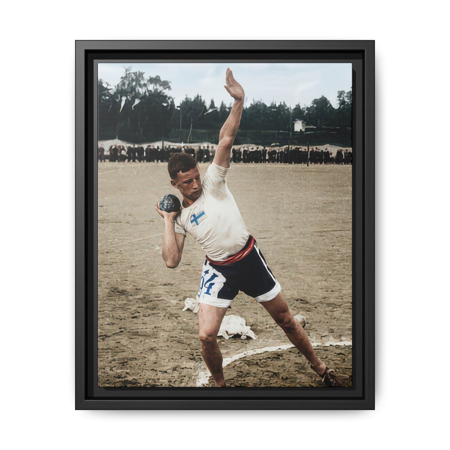 athlétisme 037 | Framed Vintage Photo - Matte Canvas