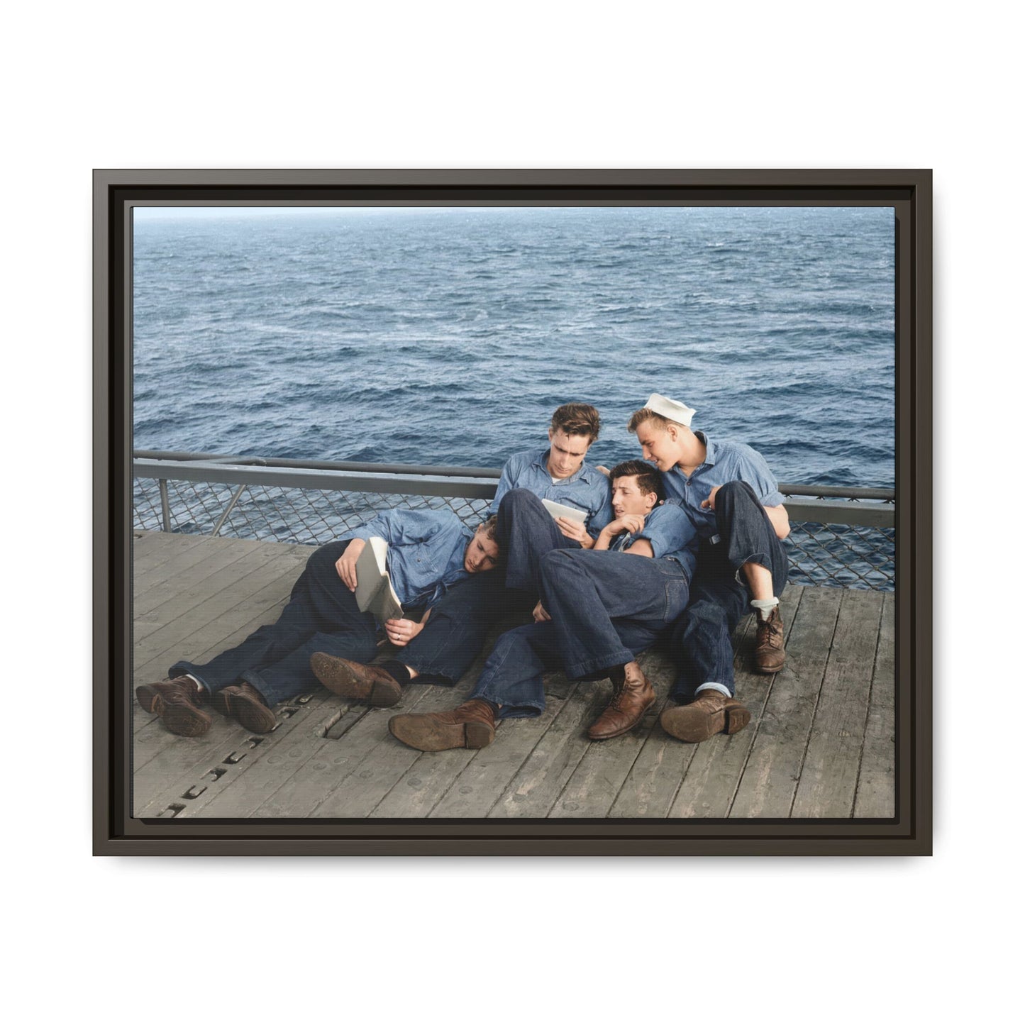 hommes 025 | Framed Vintage Photo - Matte Canvas