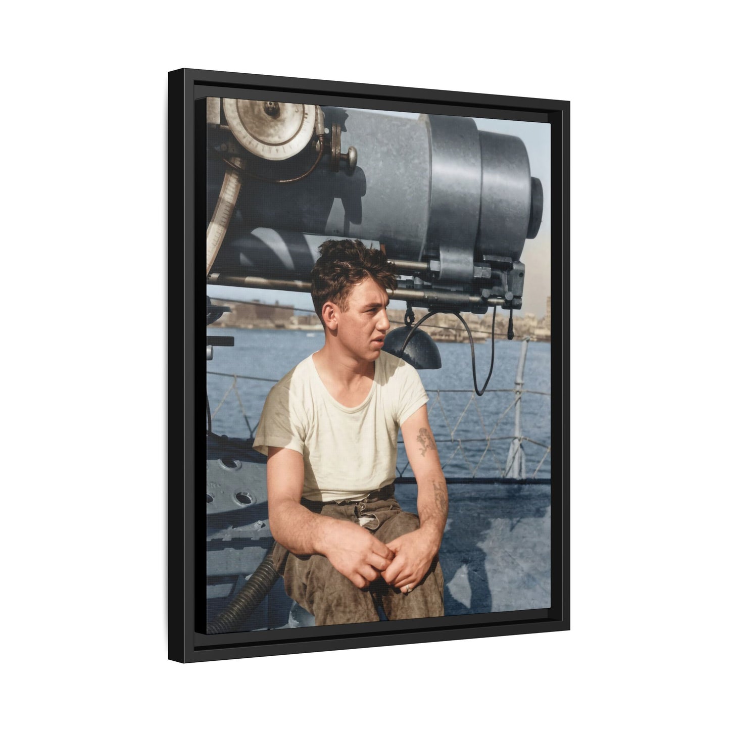 celibataire 026 | Framed Vintage Photo - Matte Canvas
