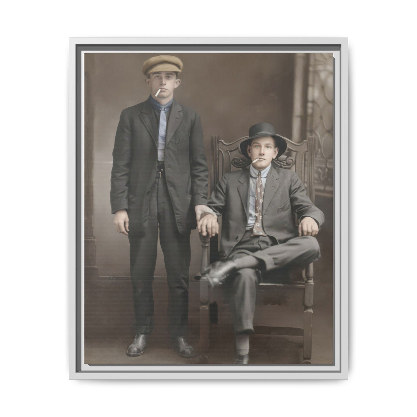 paire 076 | Framed Vintage Photo - Matte Canvas