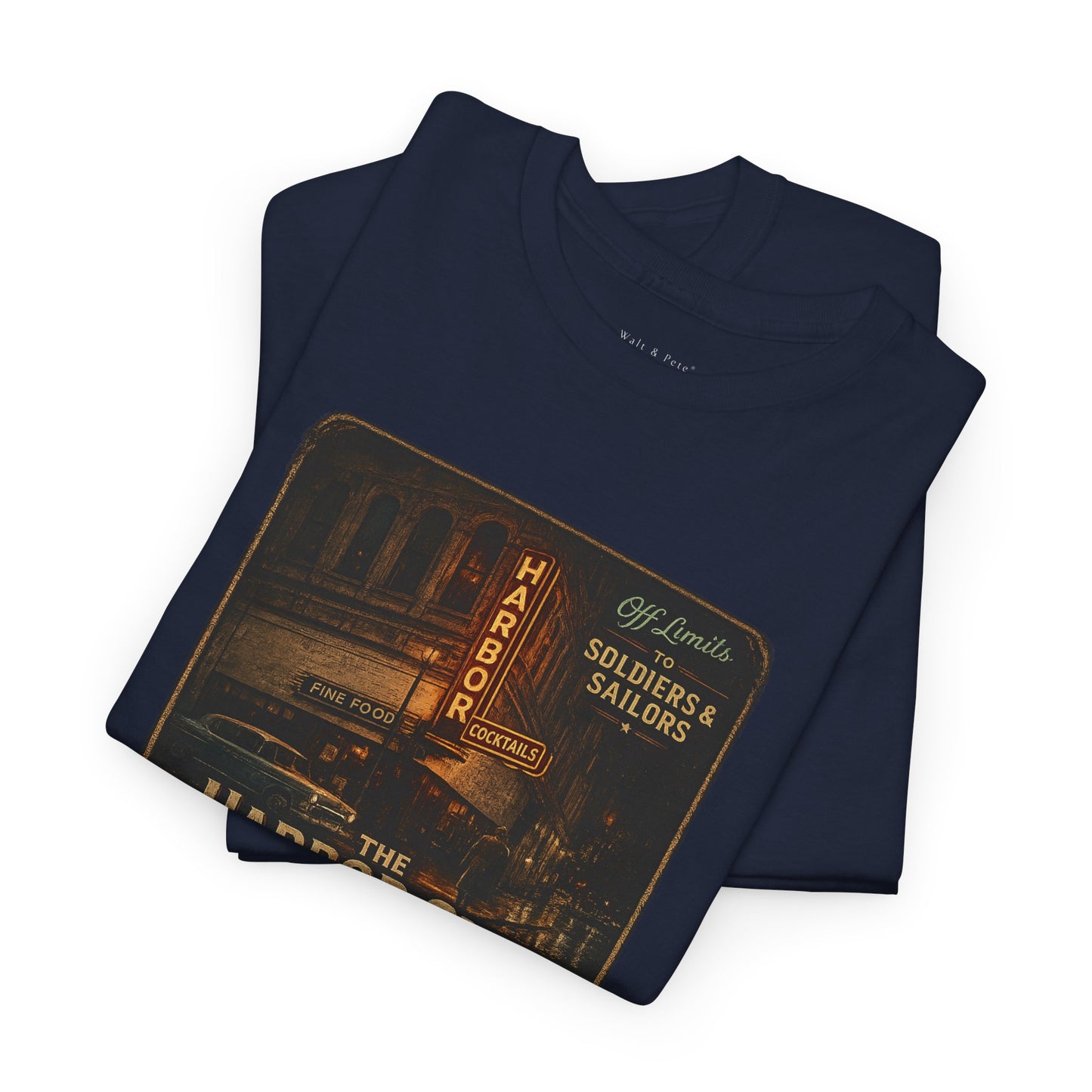 Noir-inspired Harbor Club historic gay nightlife apparel graphic 