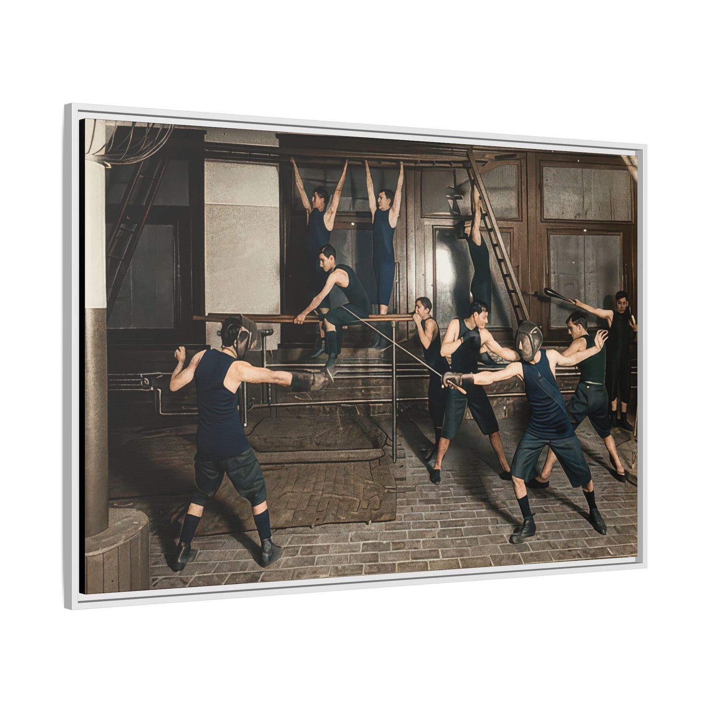 athlétisme 038 | Framed Vintage Photo - Matte Canvas
