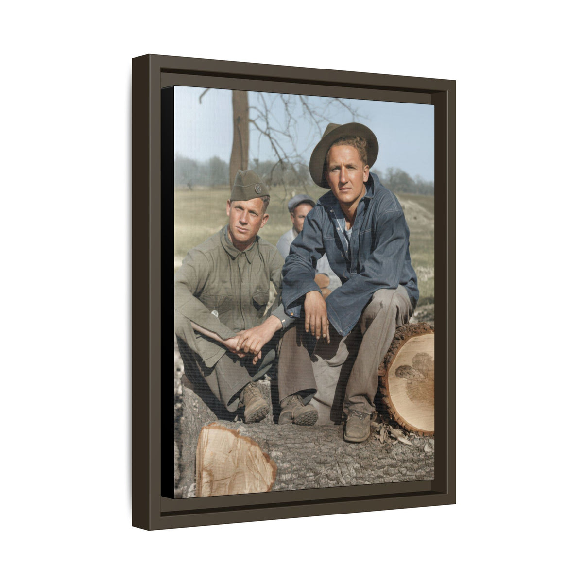hommes 020 | Framed Vintage Photo - Matte Canvas
