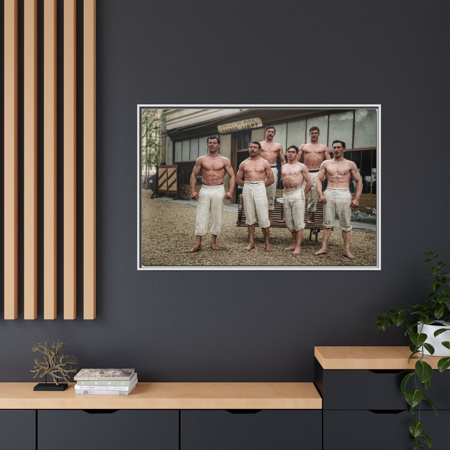 athlétisme 044| Framed Vintage Photo - Matte Canvas
