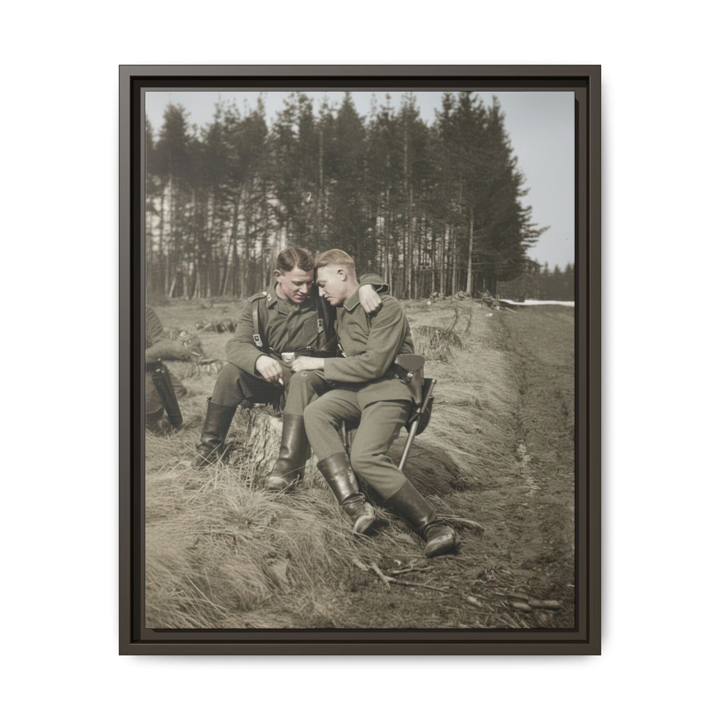paire 006 | Framed Vintage Photo - Matte Canvas