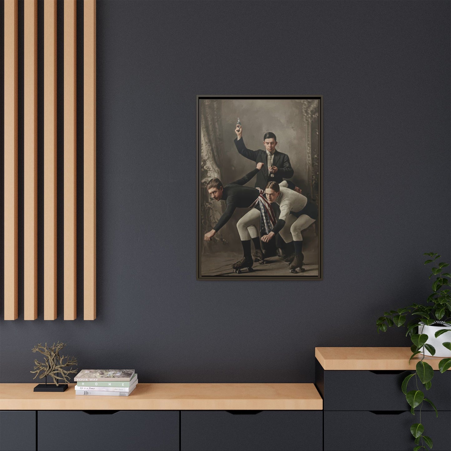 athlétisme 020 | Framed Vintage Photo - Matte Canvas