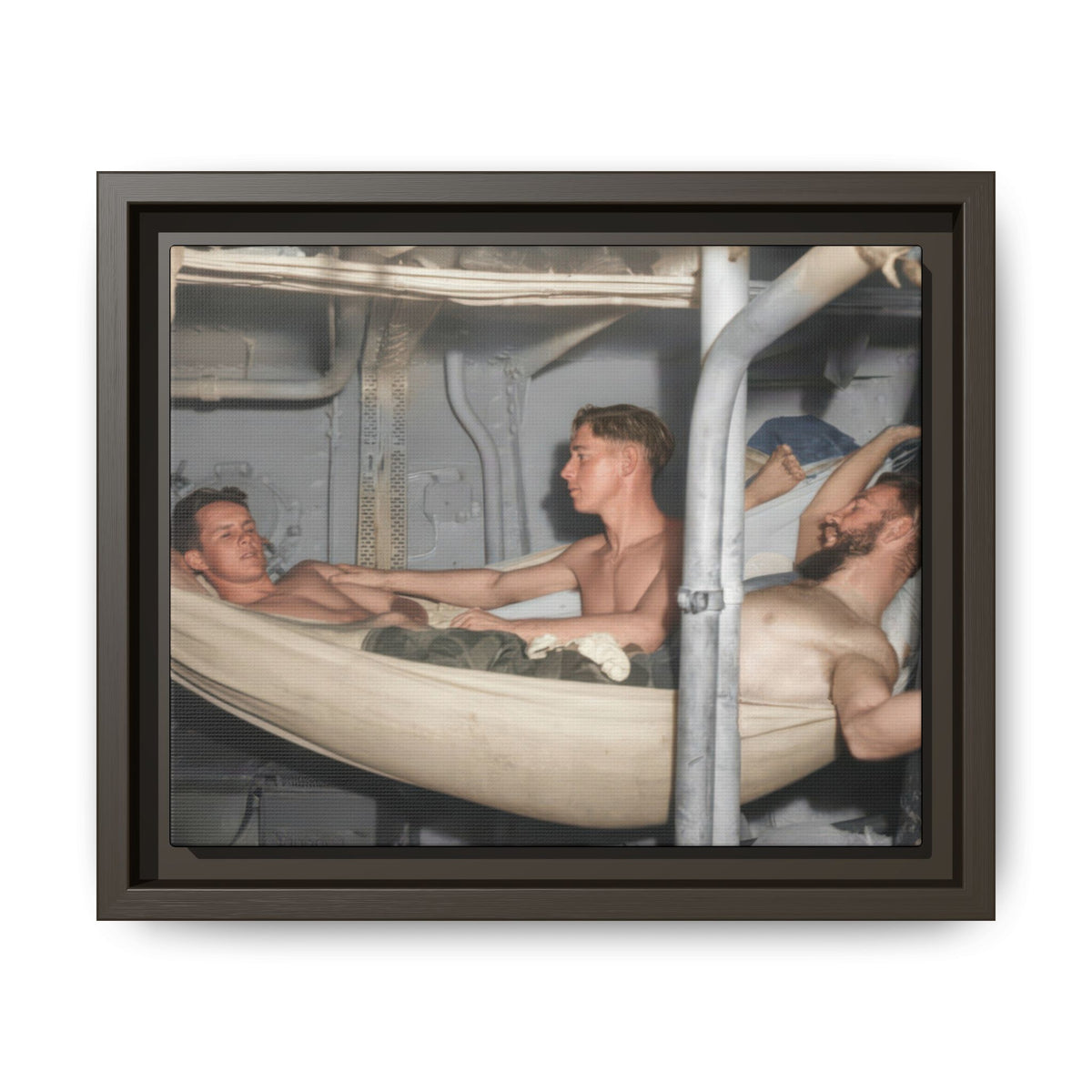 hommes 004 | Framed Vintage Photo - Matte Canvas