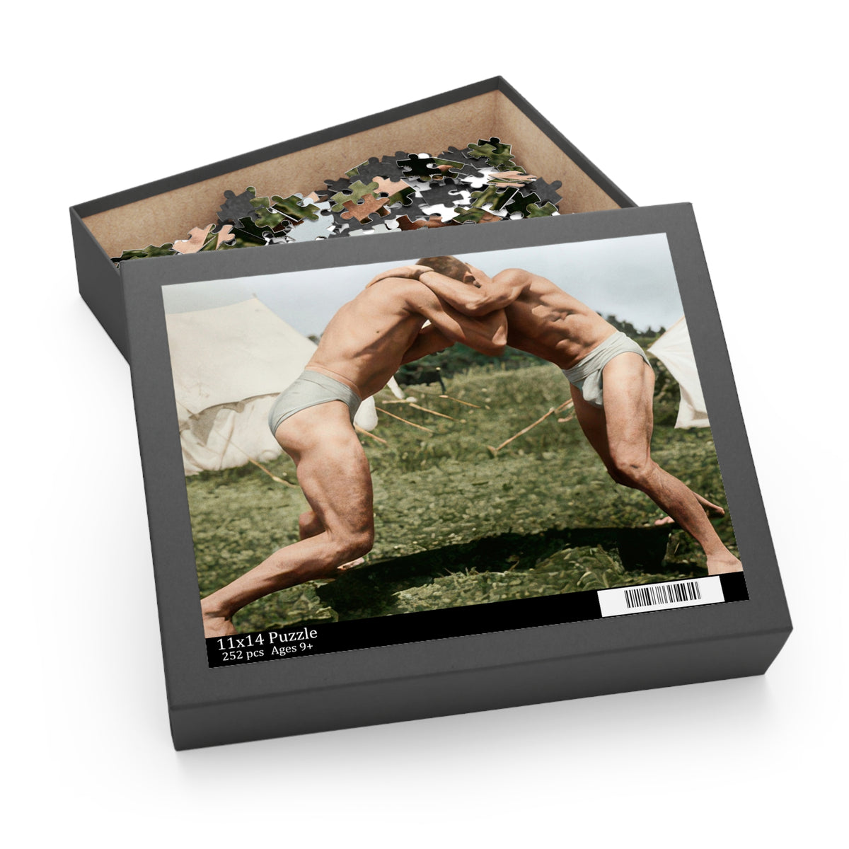 LGBTQ+ Heritage Jigsaw Puzzle — Outdoor Wrestlers Before Canvas Tents | athlétisme 019
