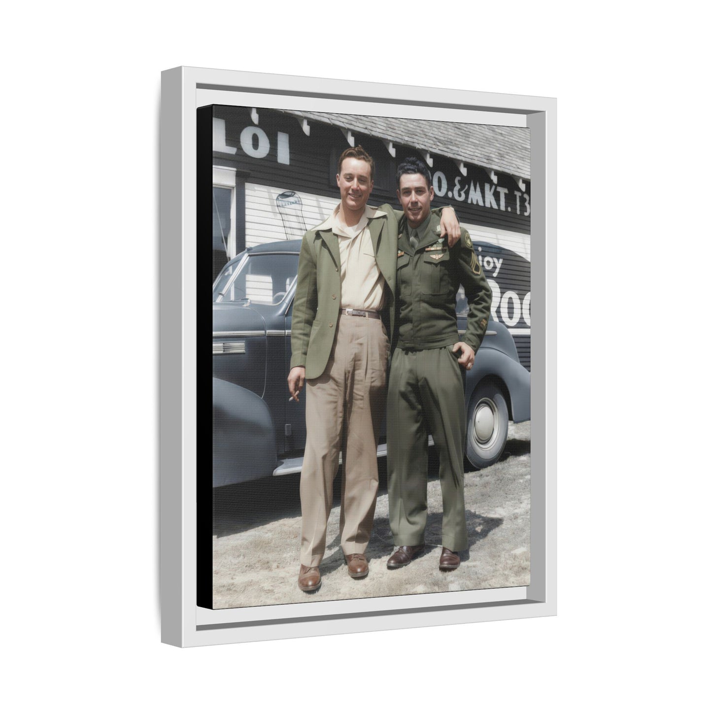 paire 058 | Framed Vintage Photo - Matte Canvas