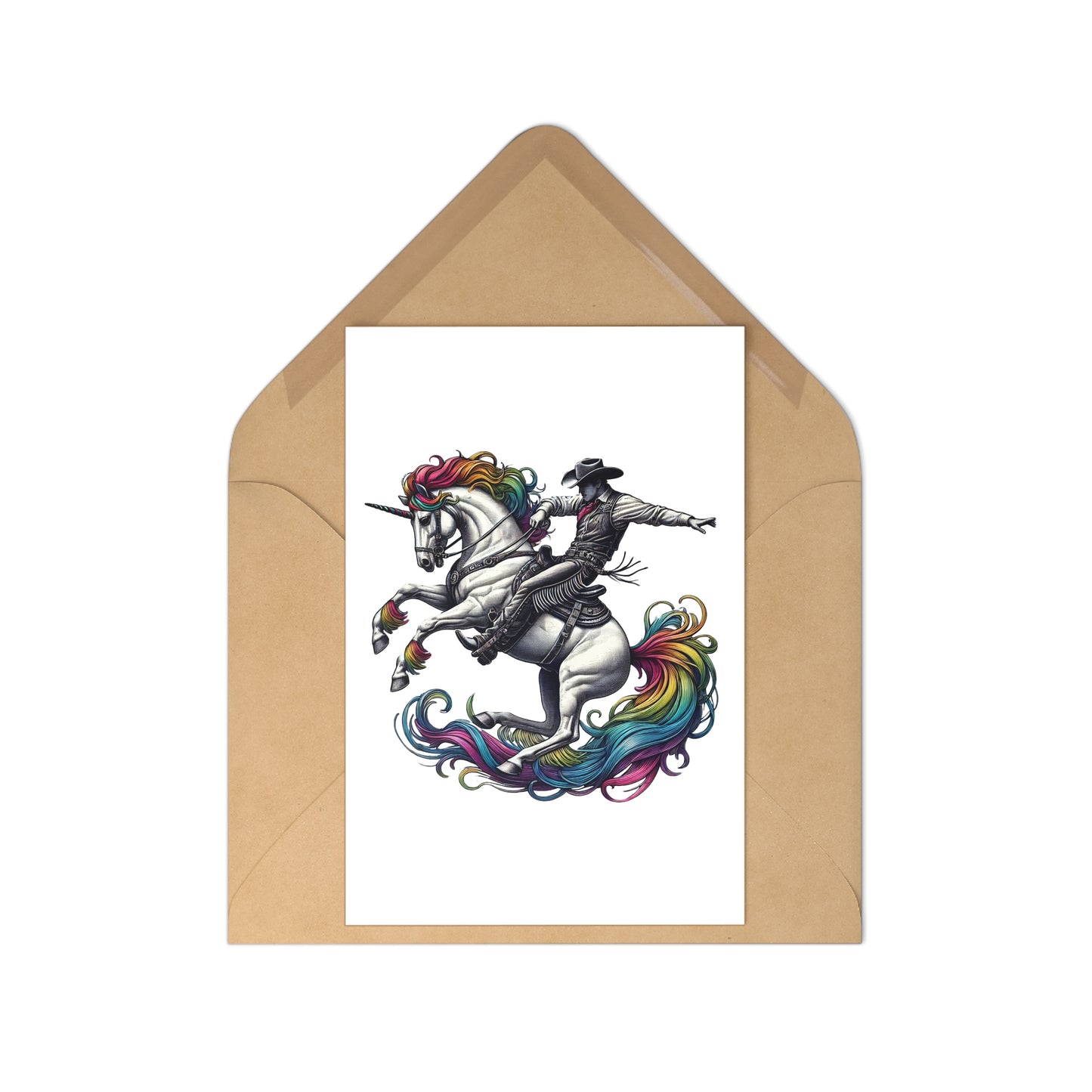 Rainbow Riders Postcards | LGBTQ Pride Unicorn Art | Celebrate Diversity, Inclusion, and Individuality