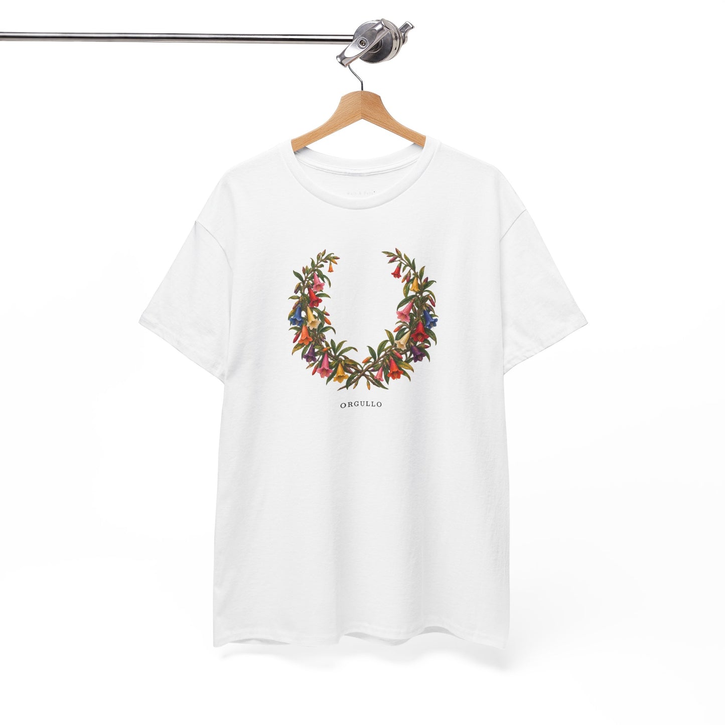 Orgullo Cantuta Pride T-Shirt | Peruvian Botanical LGBTQ+ Tee