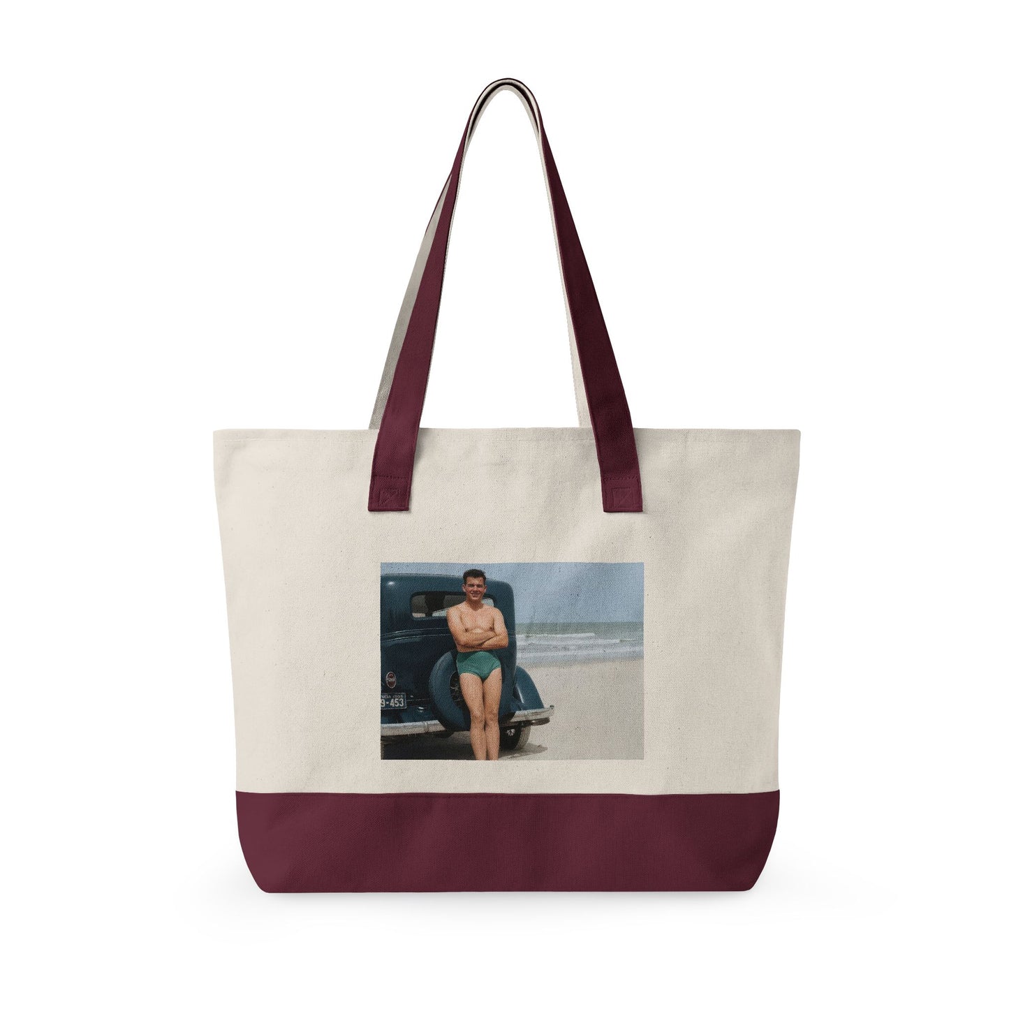 Beach Day Zippered Canvas Tote | nager 046