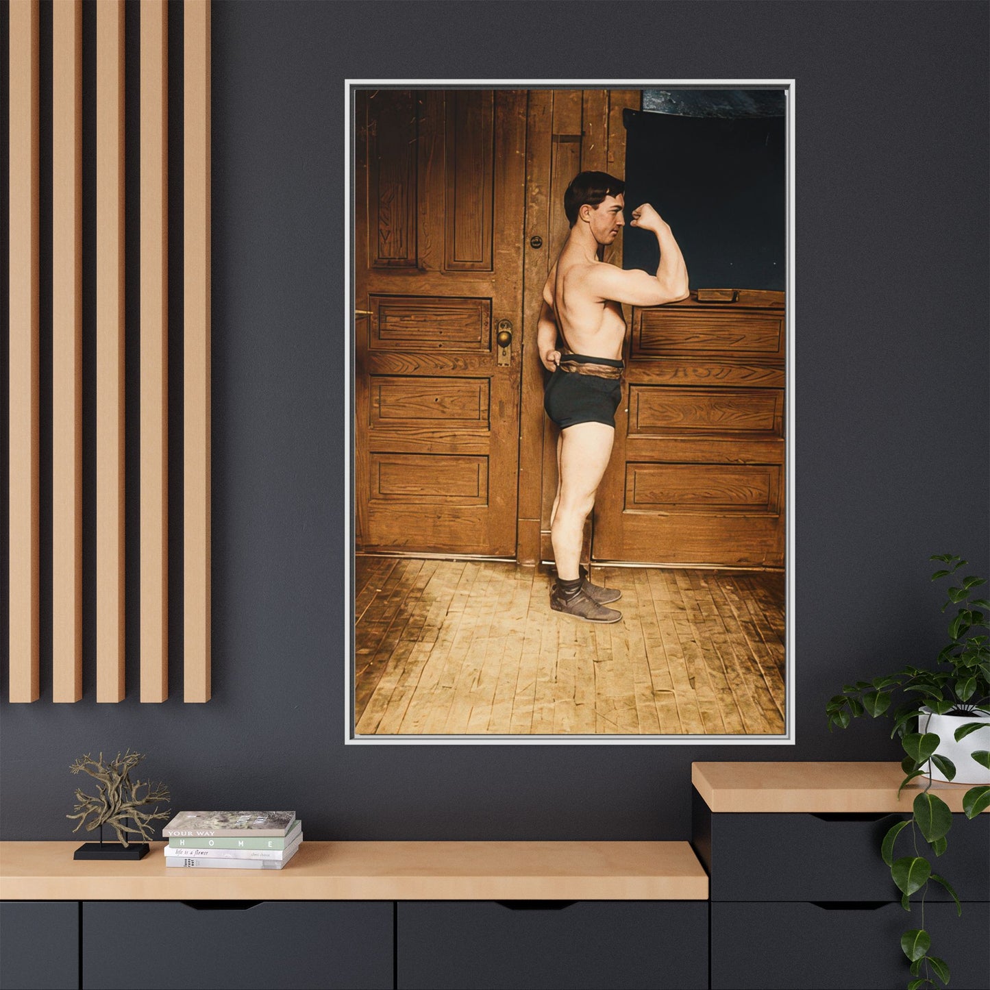 athlétisme 023 | Framed Vintage Photo - Matte Canvas