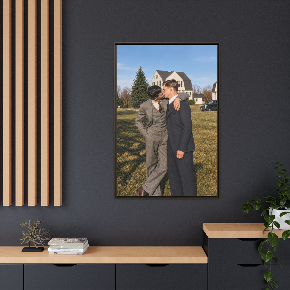 paire 005 | Framed Vintage Photo - Matte Canvas