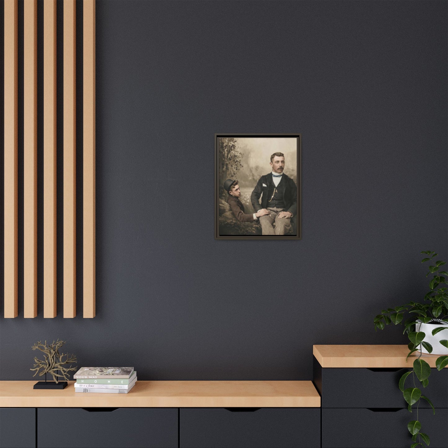 paire 100 | Framed Vintage Photo - Matte Canvas