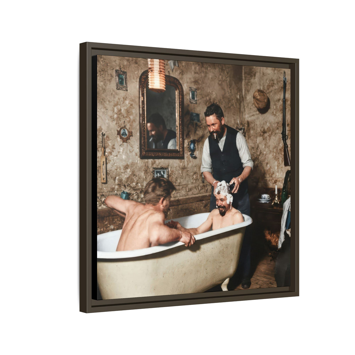 hommes 031 | Framed Vintage Photo - Matte Canvas2
