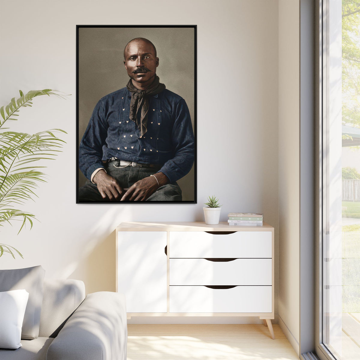 celibataire 017 | Framed Vintage Photo - Matte Canvas