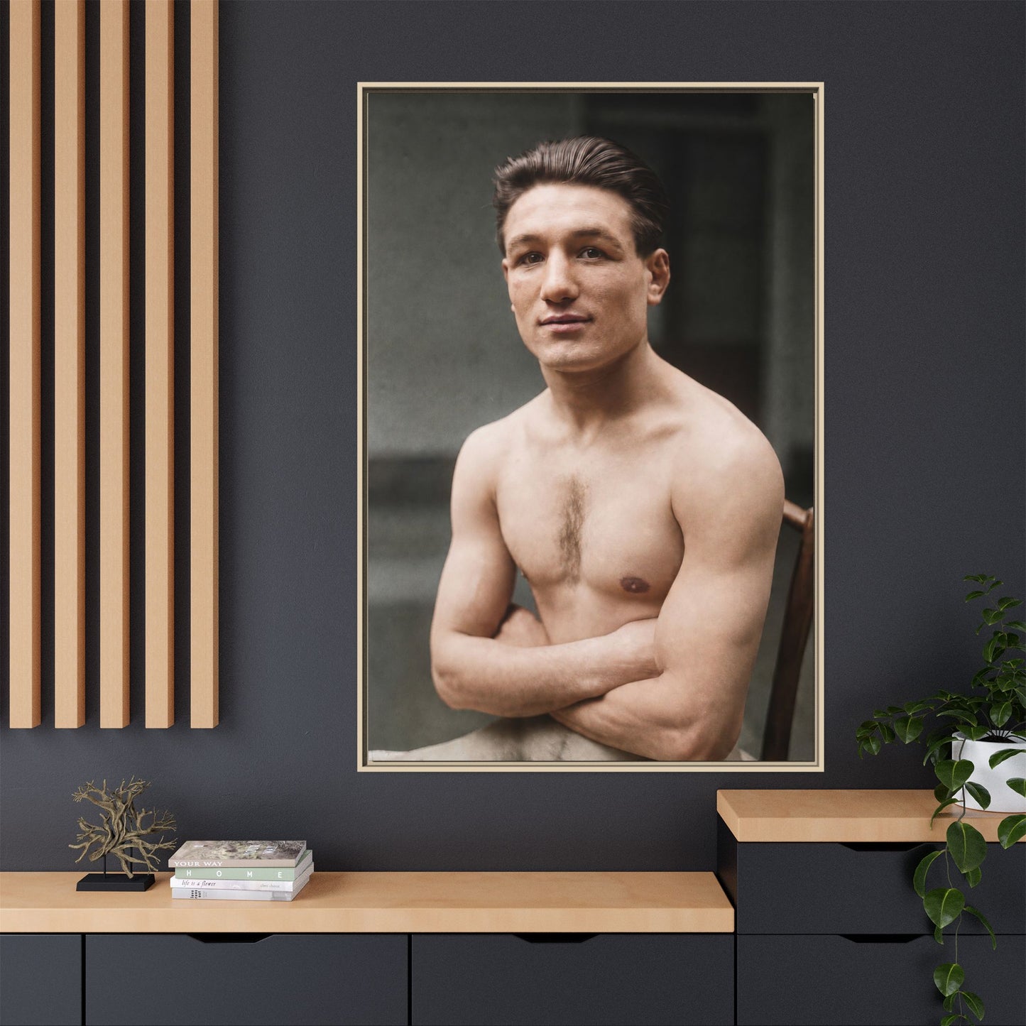 athlétisme 046 | Framed Vintage Photo - Matte Canvas