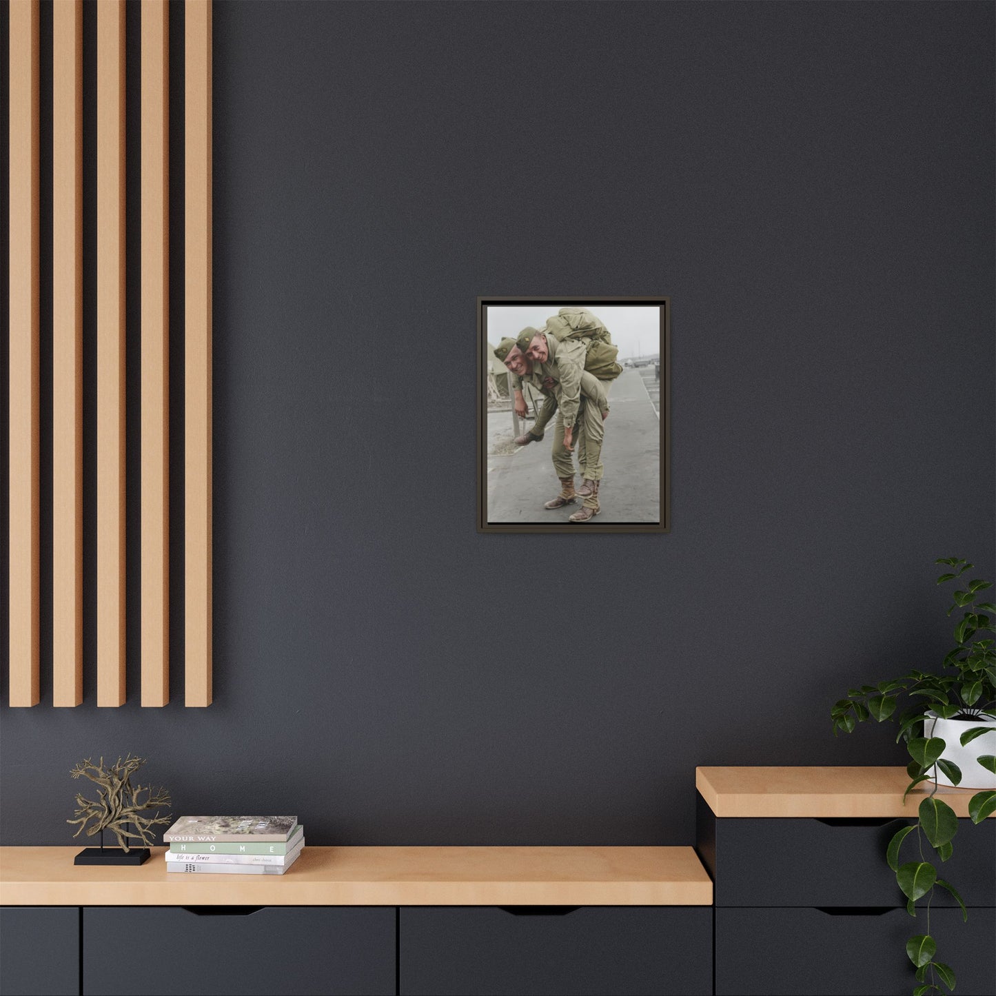 paire 074 | Framed Vintage Photo - Matte Canvas