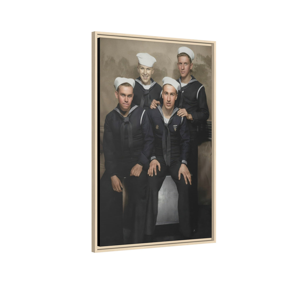 hommes 011 | Framed Vintage Photo - Matte Canvas