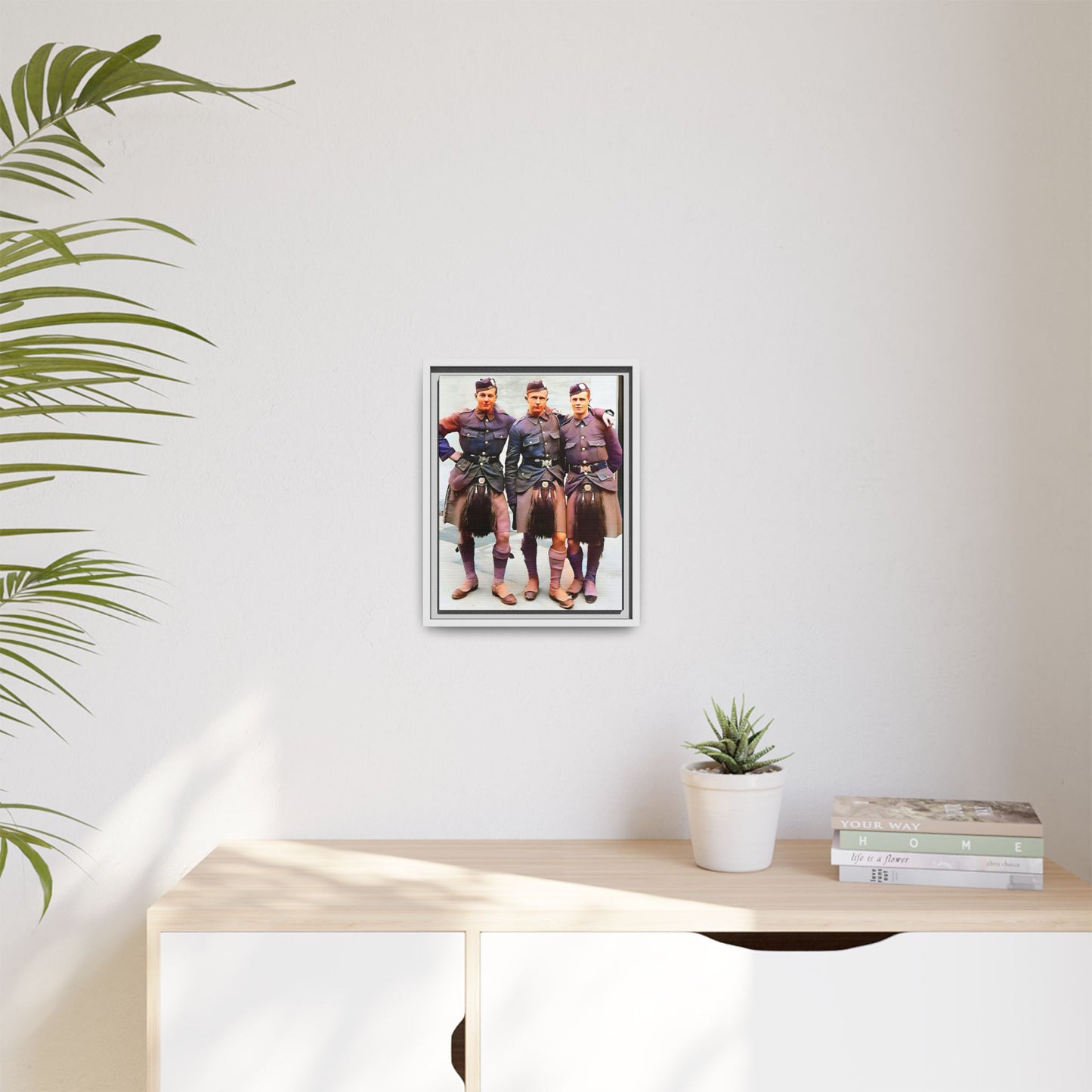 hommes 014 | Framed Vintage Photo - Matte Canvas