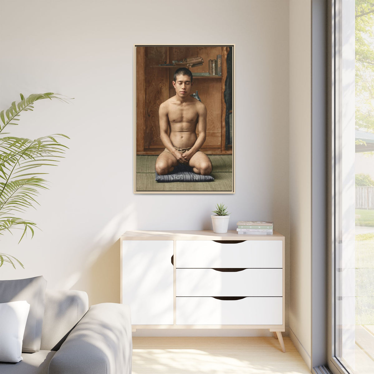 celibataire 025 | Framed Vintage Photo - Matte Canvas