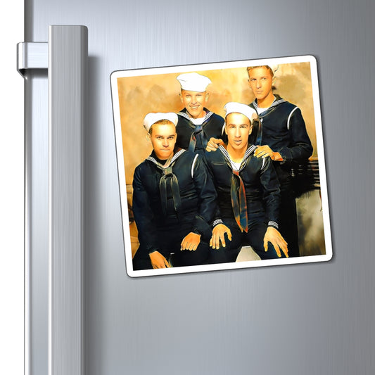 hommes 011 | Magnets Vintage Sailors Lovers USN  Navy Queer LGBTQ Old Photo Uniform