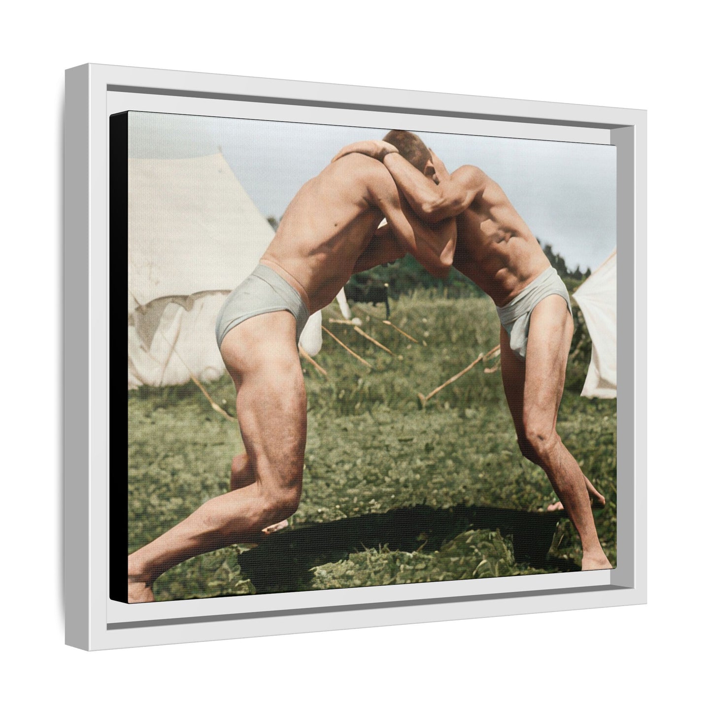 athlétisme 019 | Framed Vintage Photo - Matte Canvas