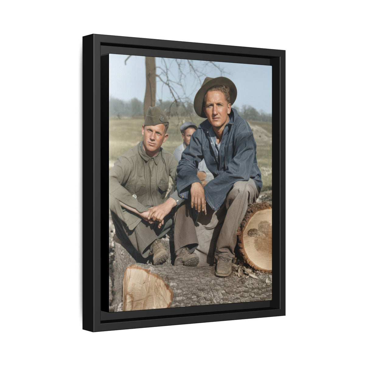 hommes 020 | Framed Vintage Photo - Matte Canvas