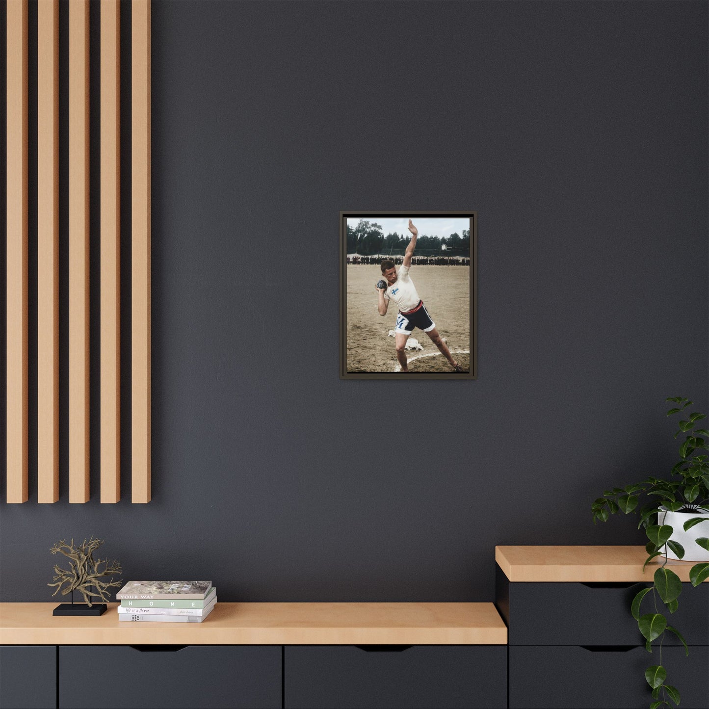 athlétisme 037 | Framed Vintage Photo - Matte Canvas