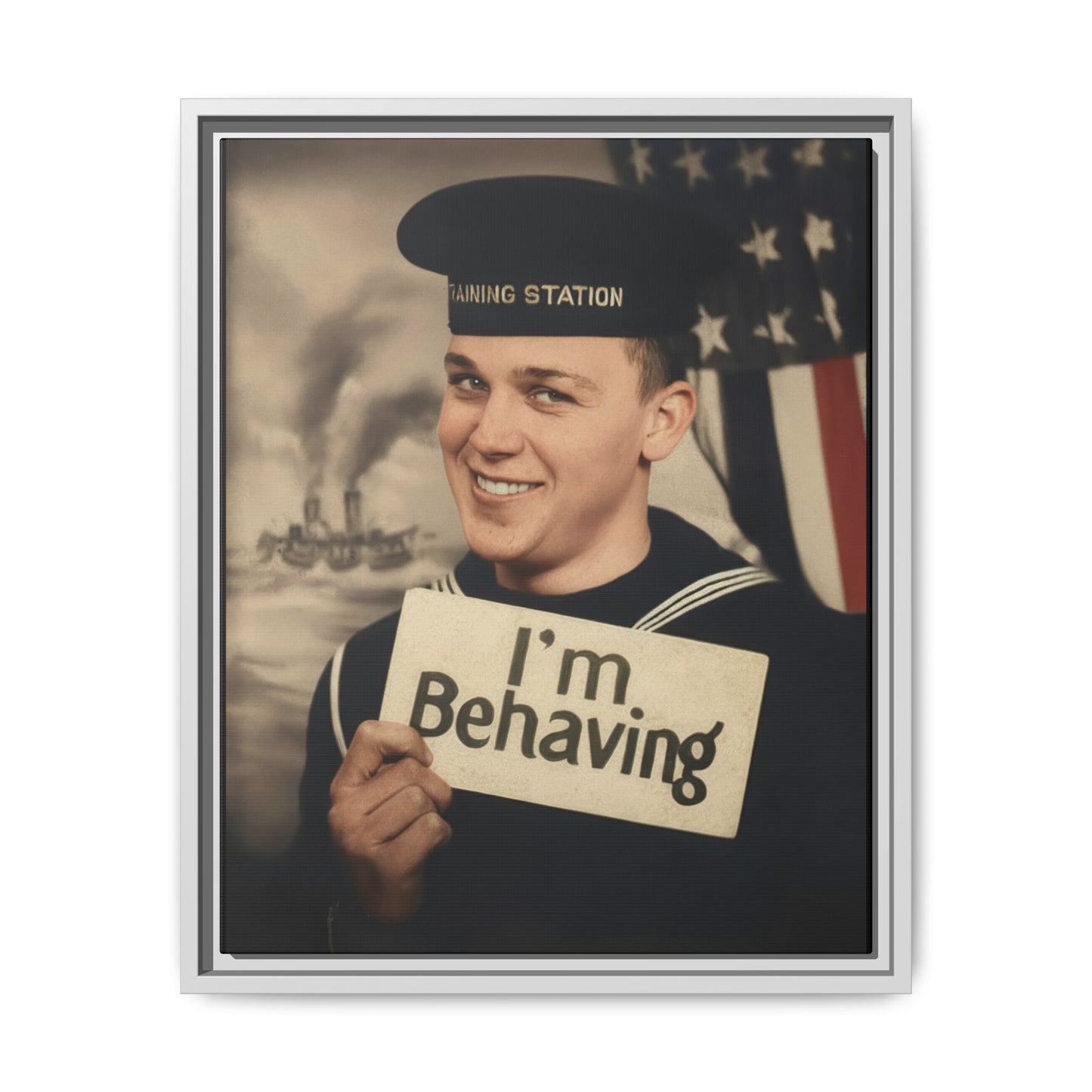 celibataire 002 | Framed Vintage Photo - Matte Canvas