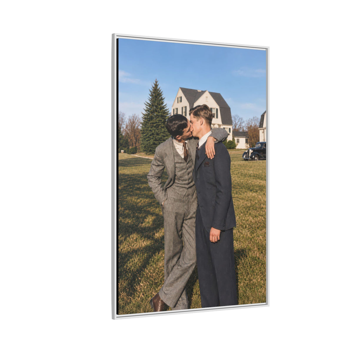 paire 005 | Framed Vintage Photo - Matte Canvas