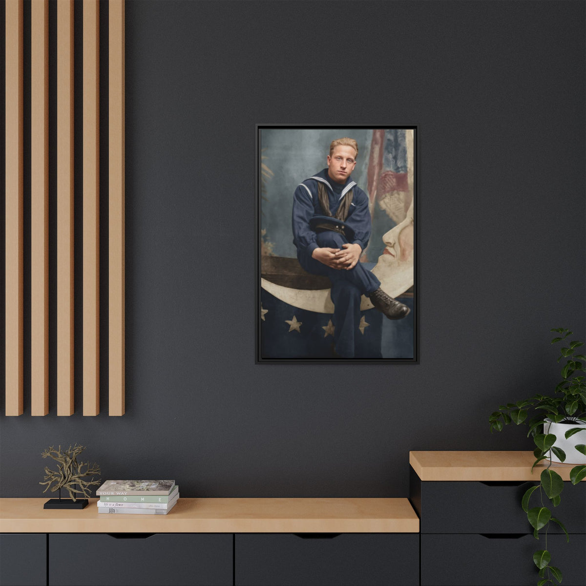 celibataire 016 | Framed Vintage Photo - Matte Canvas
