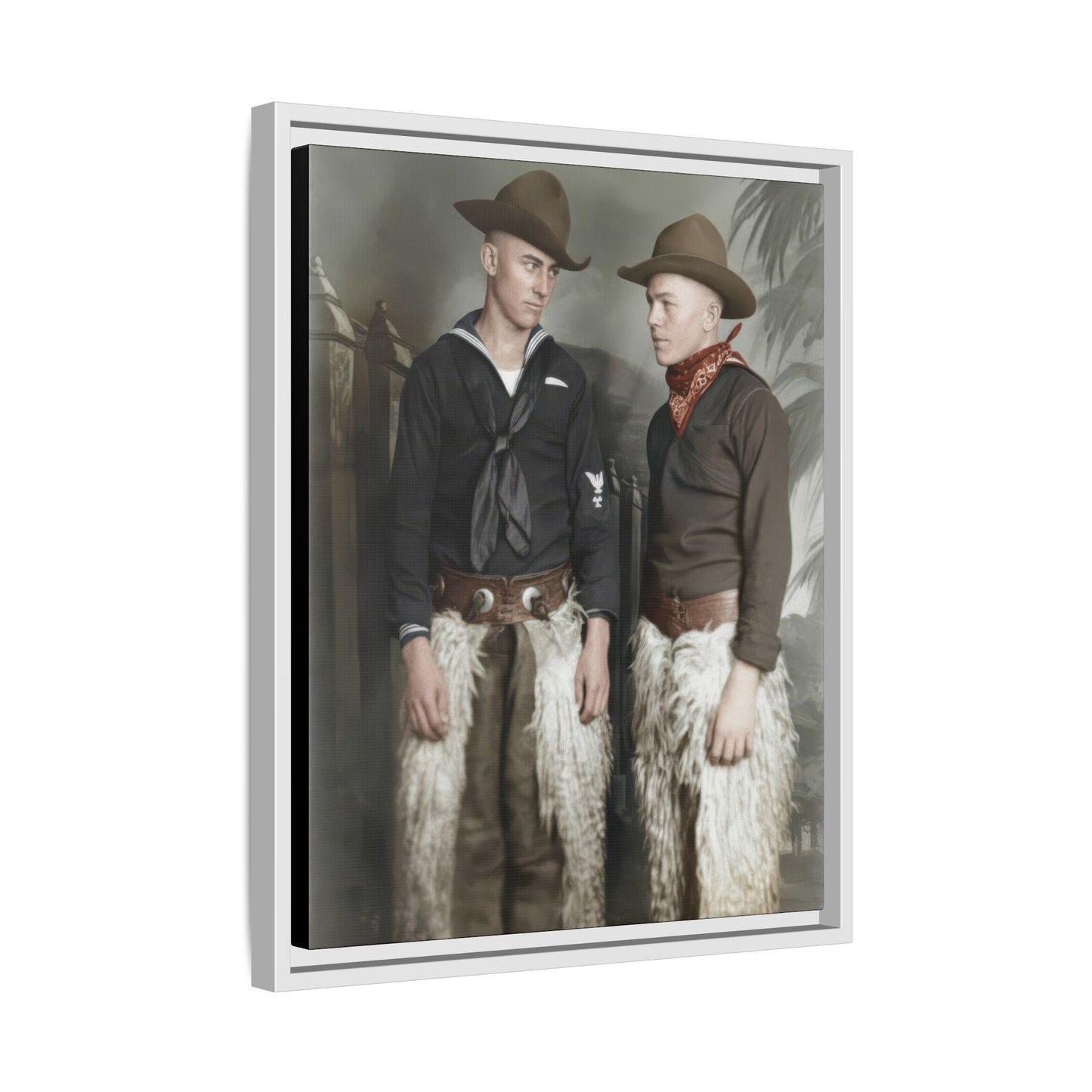 paire 088 | Framed Vintage Photo - Matte Canvas