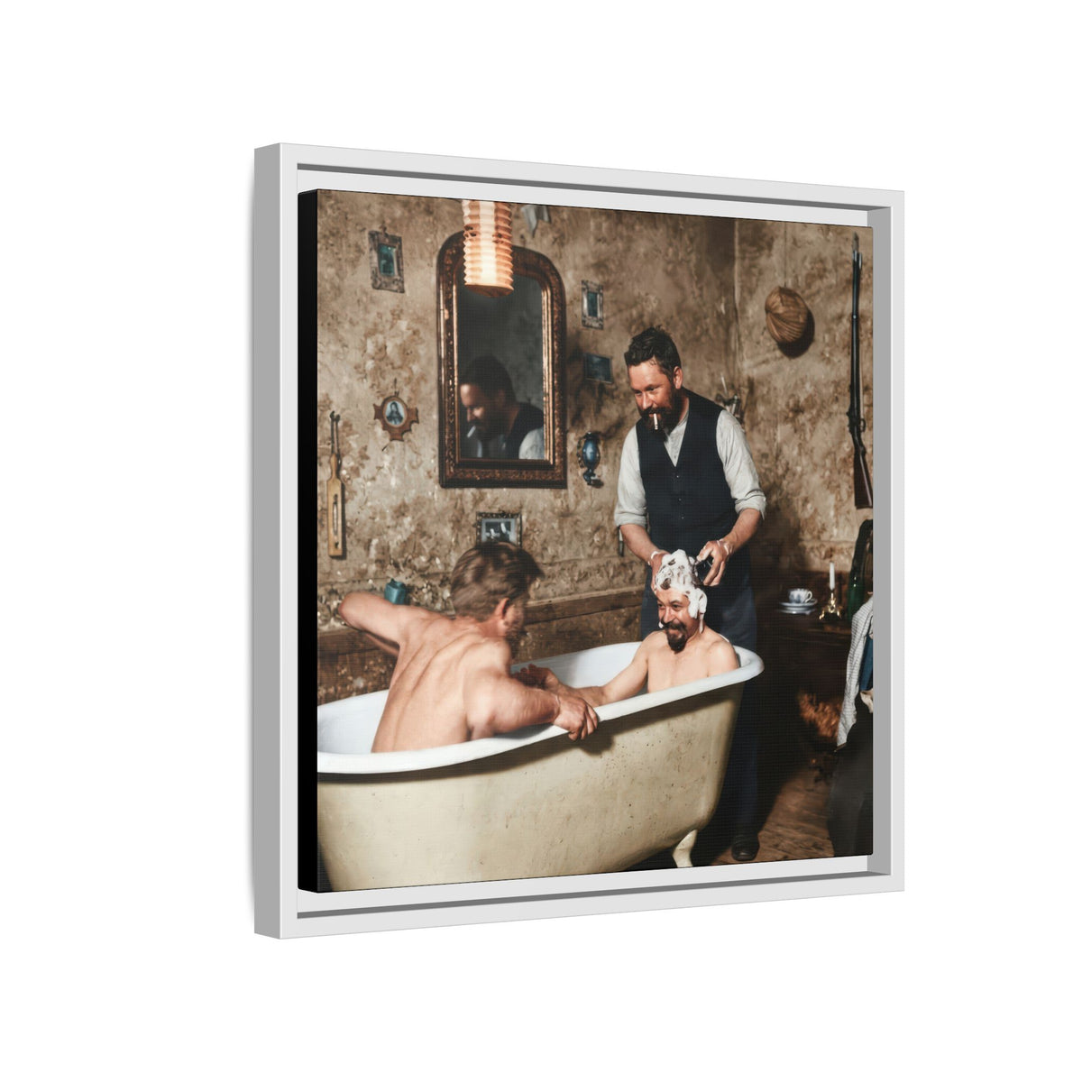 hommes 031 | Framed Vintage Photo - Matte Canvas2