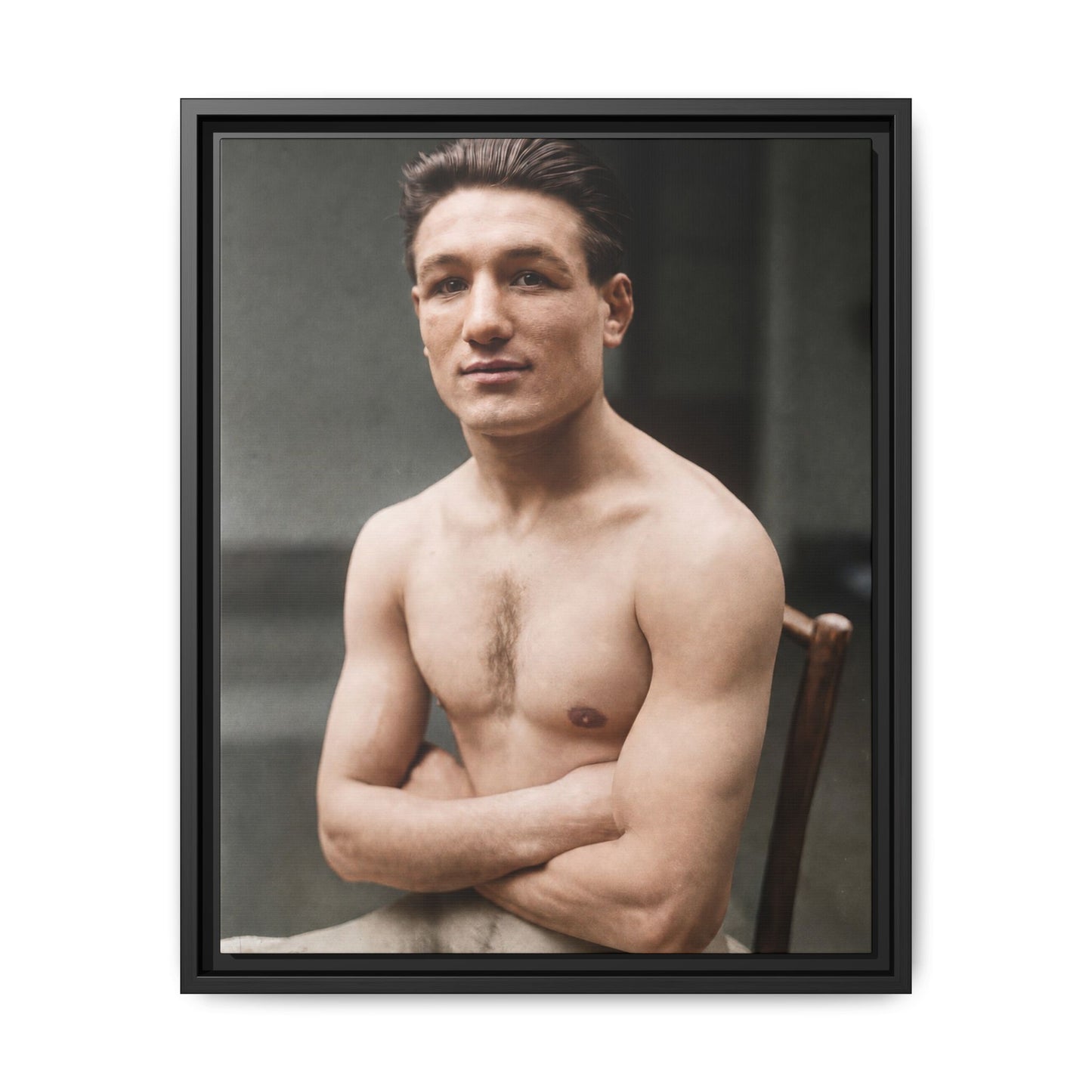 athlétisme 046 | Framed Vintage Photo - Matte Canvas