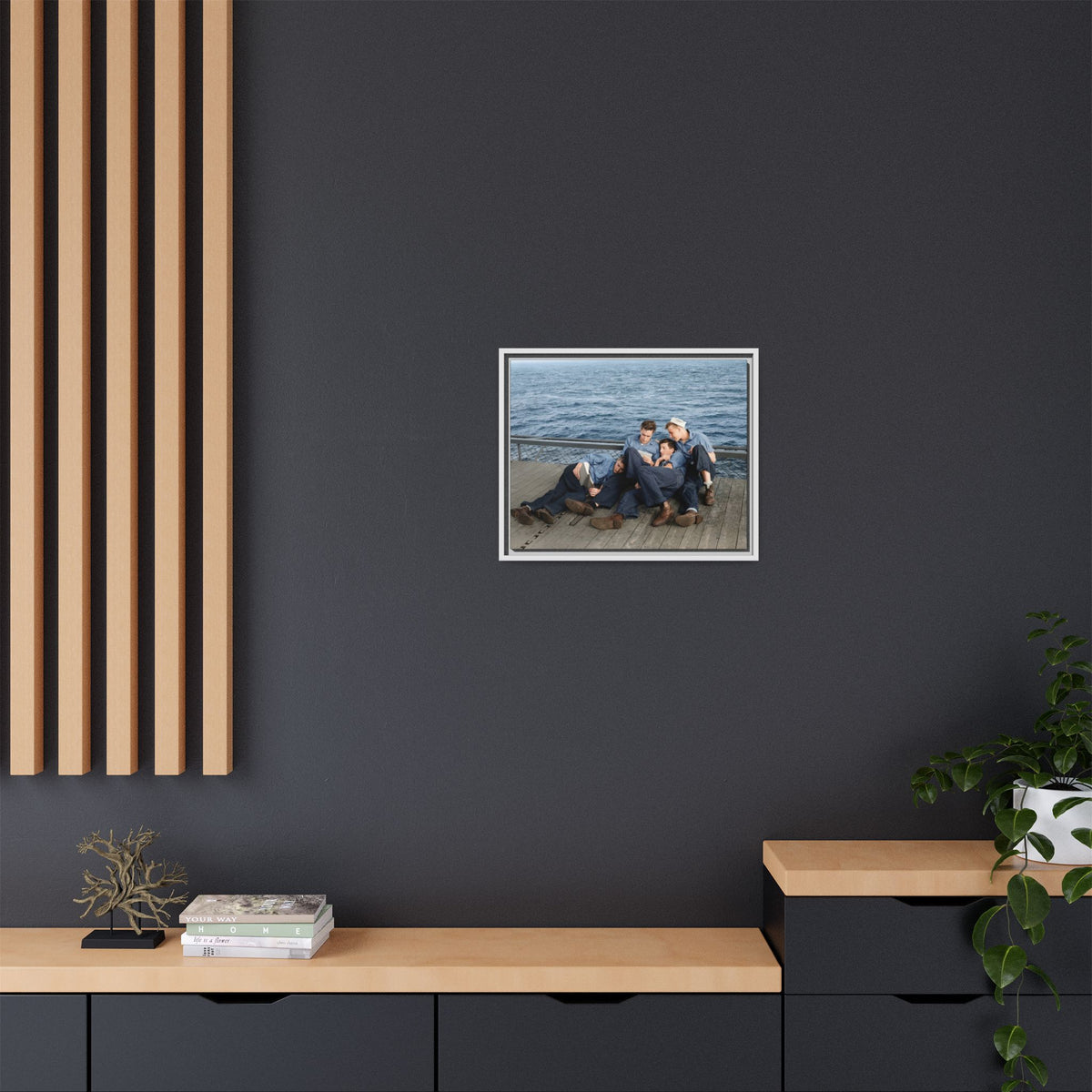 hommes 025 | Framed Vintage Photo - Matte Canvas